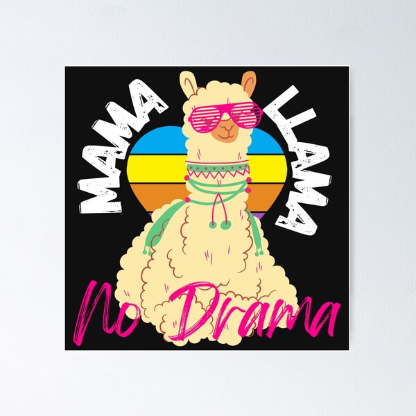 Item preview, Mama Llama No Drama (Distressed) designed and sold by UnboundFull.