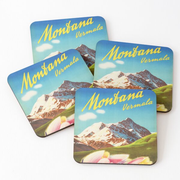 Item preview, MONTANA VERMALA Valais Suisse 1939 Vintage Switzerland Tourism Promotion Art Poster designed and sold by retroposters.
