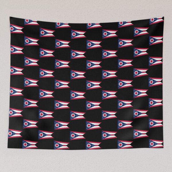Item preview, Ohio Columbus USA State Flag Bedspread T-Shirt Sticker designed and sold by deanworld.