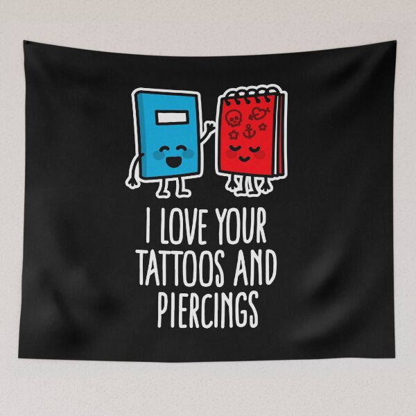 Item preview, Tattoos piercings tattoo artist piercing body art scrapbook designed and sold by LaundryFactory.