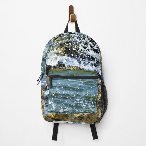 Item preview, Splashing waves crashing on rocks designed and sold by CCC2021.