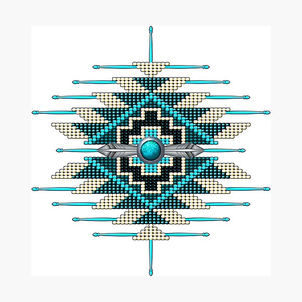 native-american-beadwork-14-photographic-print-for-sale-by-naumaddicarts-redbubble for Free Printable Native American Beading Patterns Native American Beadwork 14