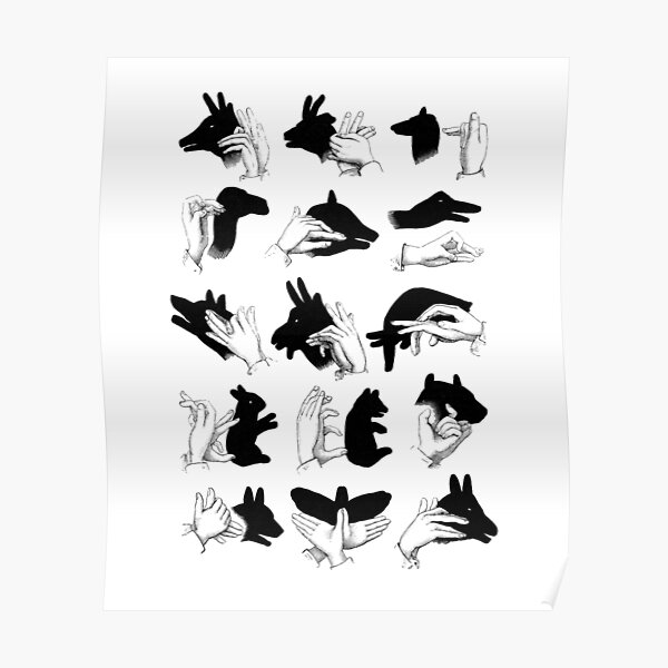 Illustrated Shadow Puppets Poster
