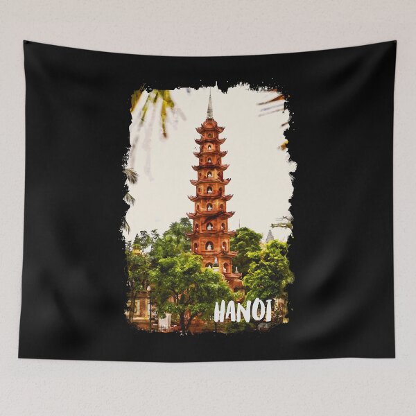 Item preview, Hanoi Vietnam city watercolor designed and sold by chrlalexandru.