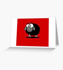 Black Sheep Cartoon Funny T-Shirt Sticker Duvet Cover Greeting Card