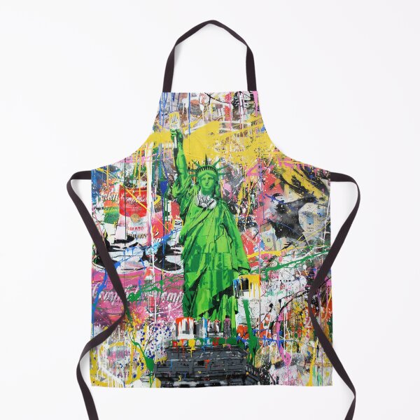 Item preview, Statue Of Liberty Holding Paintbrush Pop Culture Street Art Mashup designed and sold by WE-ARE-BANKSY.