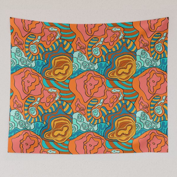 Item preview, wavy red pattern  designed and sold by Argunika.