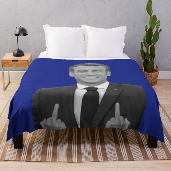 Item preview, Emmanuel Macron Middle Finger Funny Photoshop designed and sold by Teetans.
