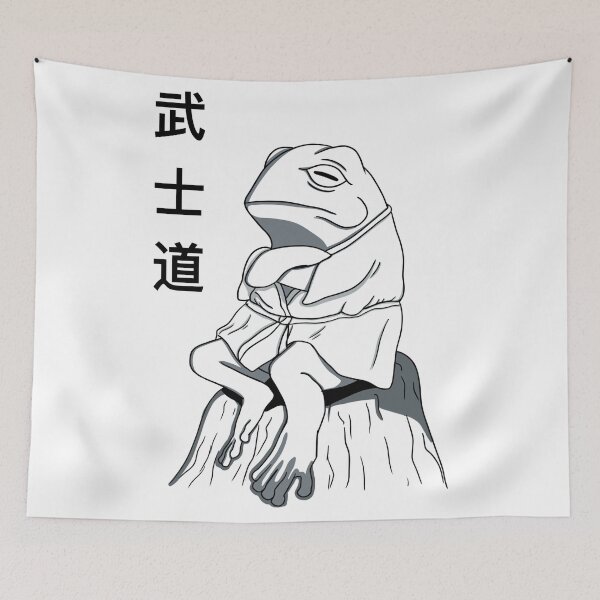 Item preview, Samurai frog, japanese frog art - samurai designed and sold by shodark.