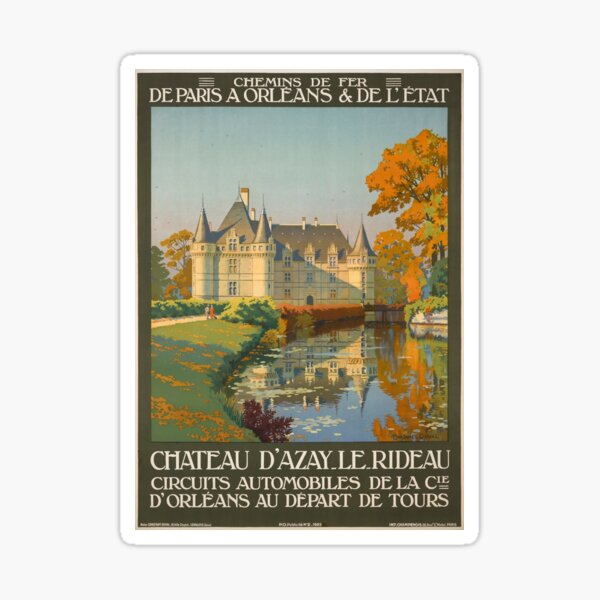 Chateau d'Azay le Rideau, France (1925) - Constant Duval Sticker