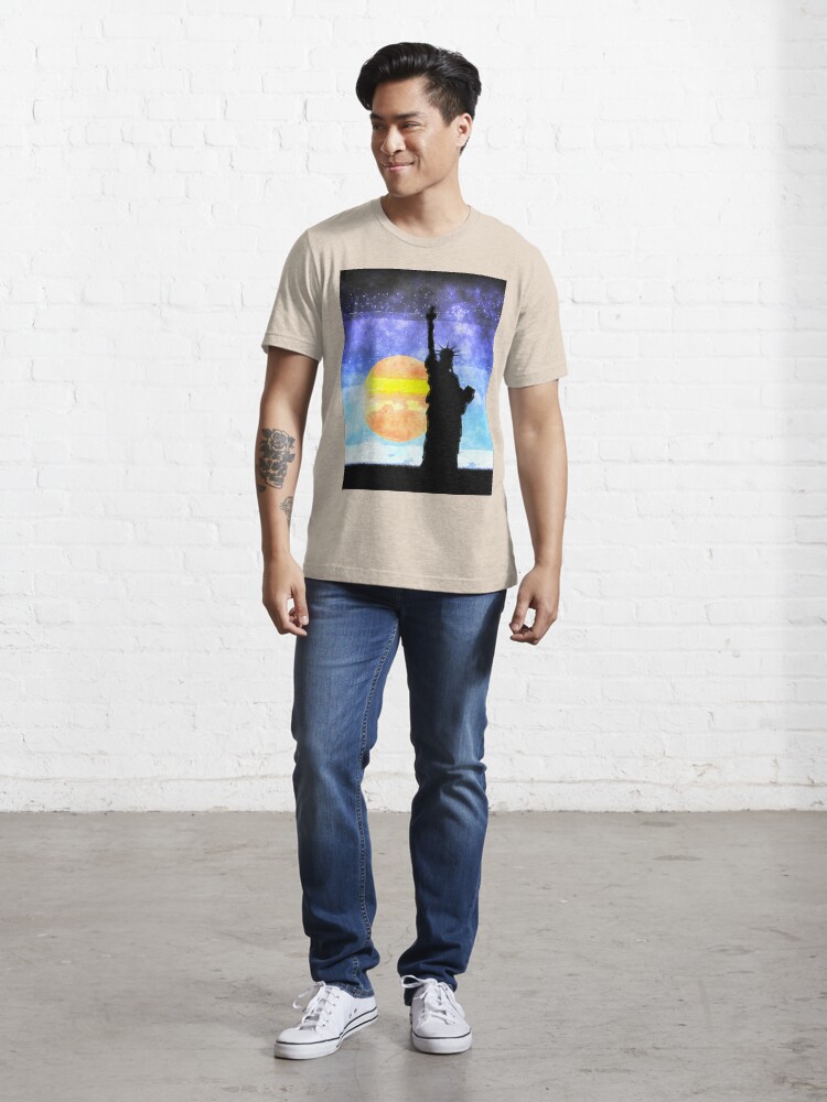 Alternate view of Majestic Lady Liberty Essential T-Shirt