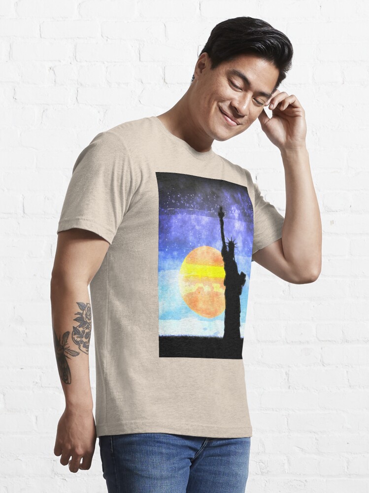 Alternate view of Majestic Lady Liberty Essential T-Shirt