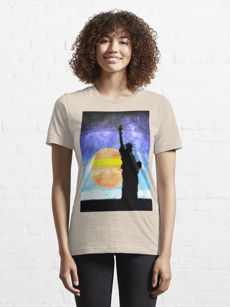 Alternate view of Majestic Lady Liberty Essential T-Shirt