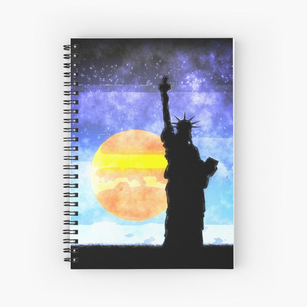 Majestic Lady Liberty Spiral Notebook