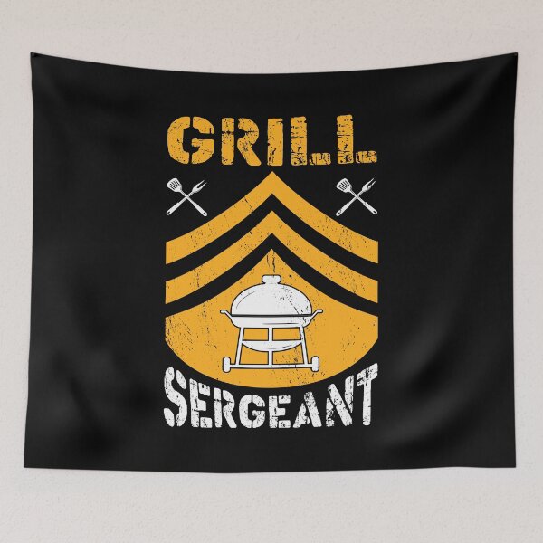 Item preview, Grill Sergeant Grillmaster Barbeque Grilling Meat BBQ Party designed and sold by haselshirt.