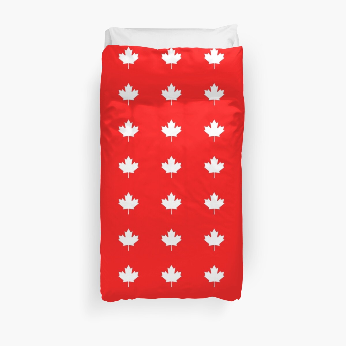 "Canadian Canuck Maple Leaf Flag Bedspread Duvet Pillow Inverse" Duvet