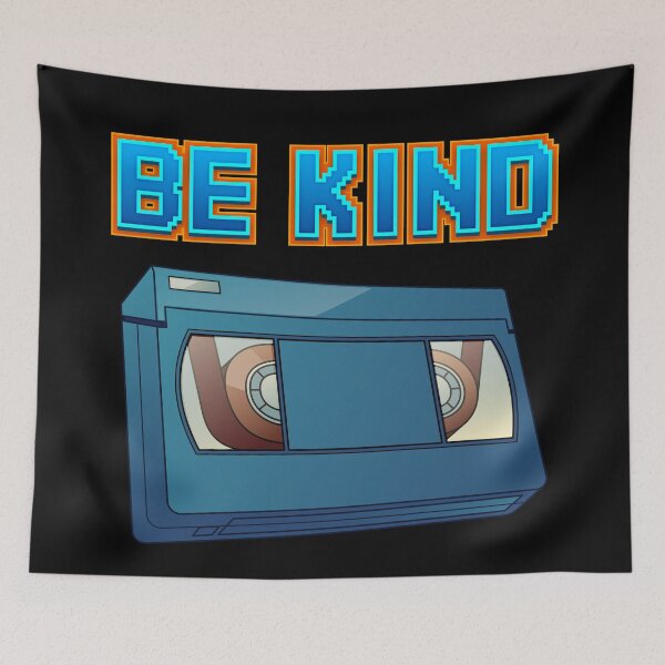 Item preview, Be Kind Rewind VHS Tape Pun - Black designed and sold by johnta17.