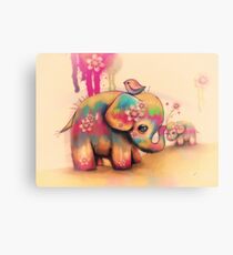 vintage tie dye elephants Metal Print