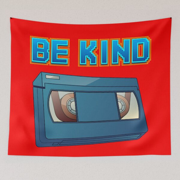 Item preview, Be Kind Rewind VHS Tape Pun - Red designed and sold by johnta17.