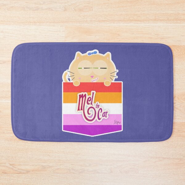 Item preview, Mel the Cat Coming Out Pocket Lesbian Flag designed and sold by elisagavi.