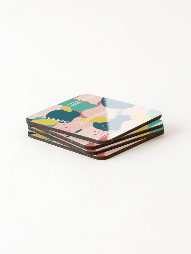 Thumbnail 4 of 5, Coasters (Set of 4), Abstract Colorful Shapes designed and sold by Pagsibol.
