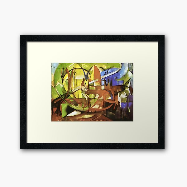 Vista previa del artículo con la obra «Gacelas de Franz Marc», diseñado y vendido por WonderweissStudio.