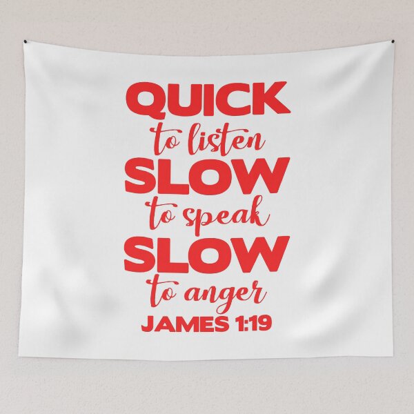Item preview, James 1:19 Quick to Listen designed and sold by plushism.