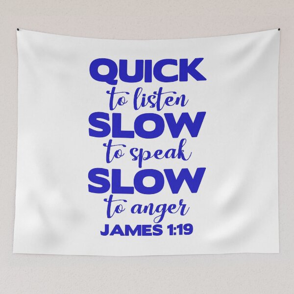 Item preview, James 1:19 Quick to Listen designed and sold by plushism.