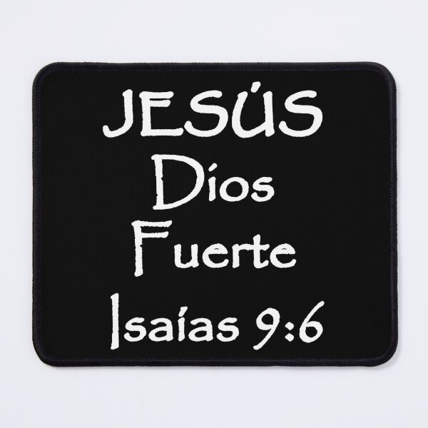 Item preview, Isaiah 9:6 Jesus Mighty God Spanish Bible Verse designed and sold by NombresDeJesus.
