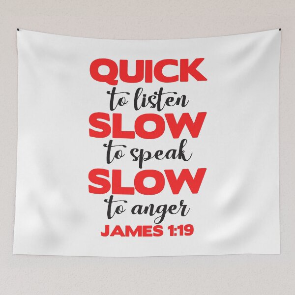 Item preview, James 1:19 Quick to Listen designed and sold by plushism.