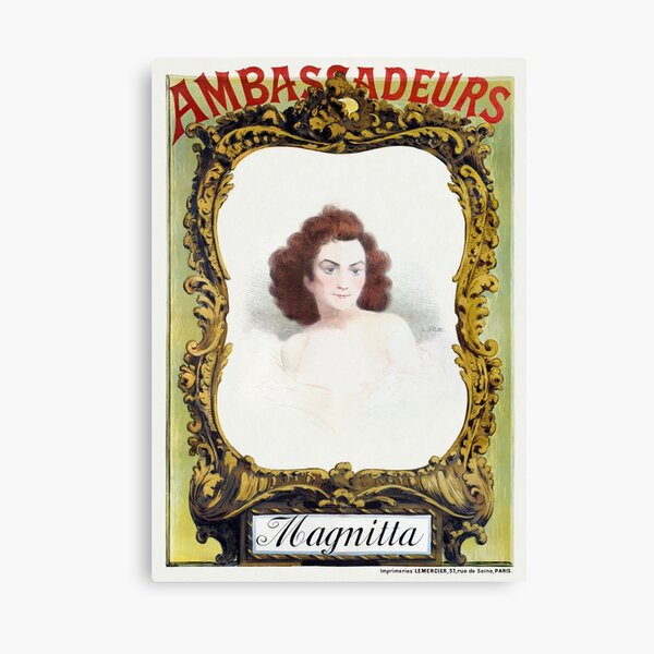 Lemercier Ambassadeurs, Magnitta. Affiche couleur (1895) by Adolphe Willette Canvas Print