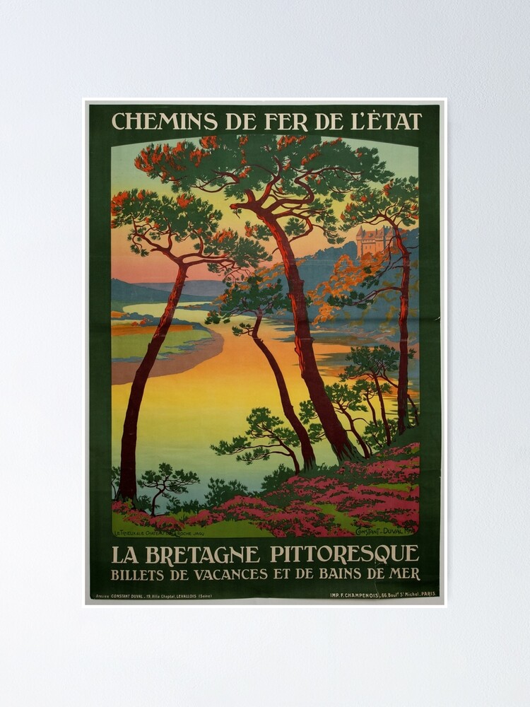 Bretagne Brittany France French Europe Vintage Travel Advertisement Art Poster 