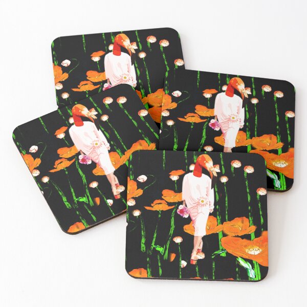 Item preview, Flamingo Fashionista bird in a dress botanical print designed and sold by Nonsense and Relish.