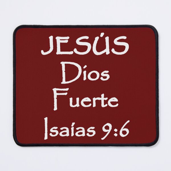 Item preview, Isaiah 9:6 Jesus Mighty God Spanish Bible Verse designed and sold by NombresDeJesus.