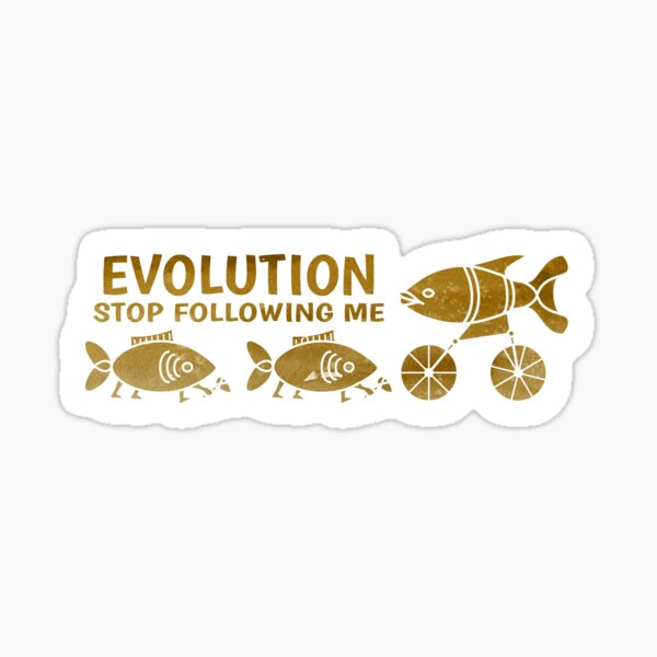 Evolution Fishing Sticker by nektarinchen