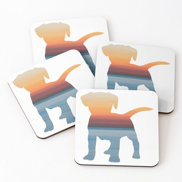 Item preview, Colorful Sea Sky Sunset Dog | Cute Puppy designed and sold by BopleDesigns.