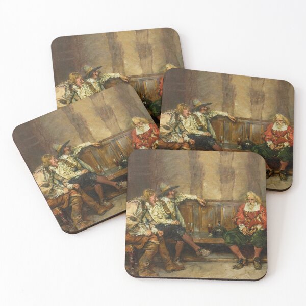 Item preview, Seventeenth Century men drinking by Edgar Bundy designed and sold by Vintage Designs +.