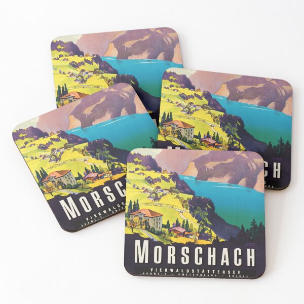 Item preview, MORSCHACH Lake Lucerne SWITZERLAND 1956 Vintage Tourism Promotion Poster designed and sold by retroposters.