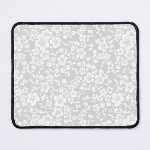 Item preview, Delicate Light Grey and White Blossom Floral Print designed and sold by cgroenewald.