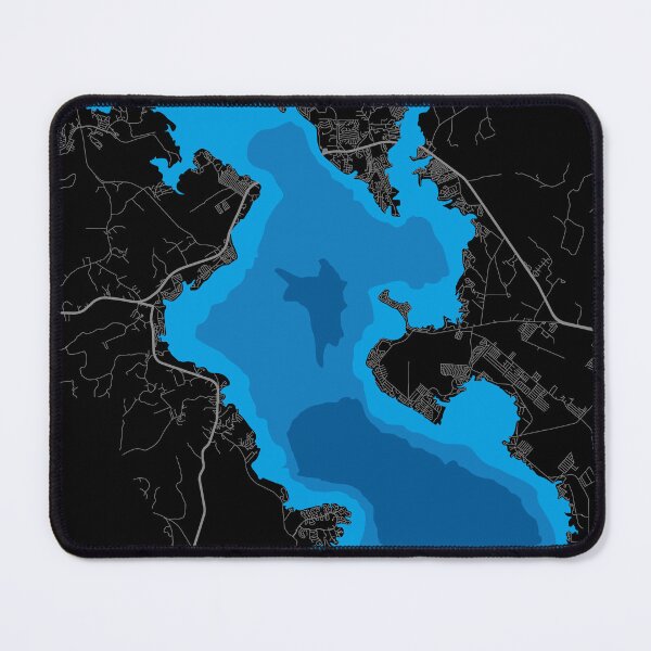 Item preview, Lake Livingston Map - Water Depth designed and sold by DimDom.