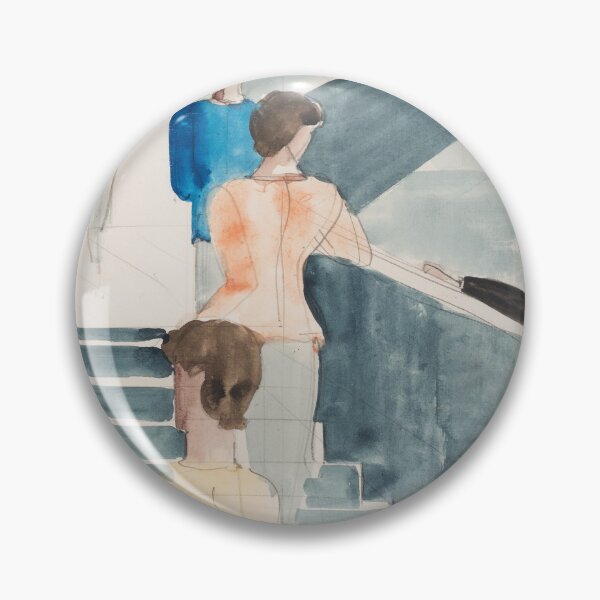 Item preview, Oskar Schlemmer Bauhaus Staircase 1931, watercolor painting designed and sold by Mauswohn.