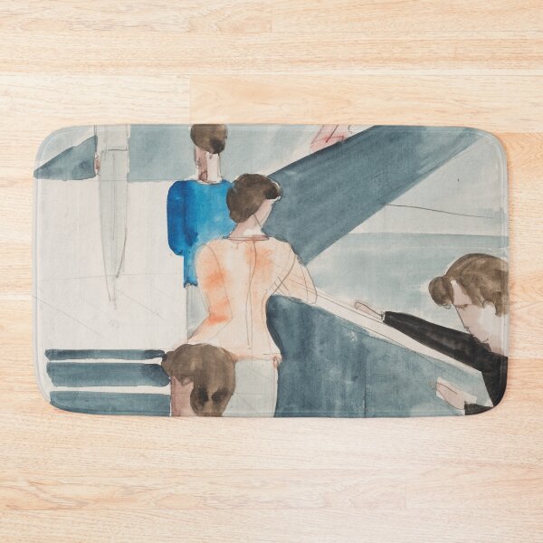 Item preview, Oskar Schlemmer Bauhaus Staircase 1931, watercolor painting designed and sold by Mauswohn.