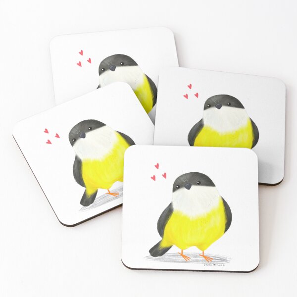 Item preview, White Collared Manakin Bird in love designed and sold by julianamotzko.
