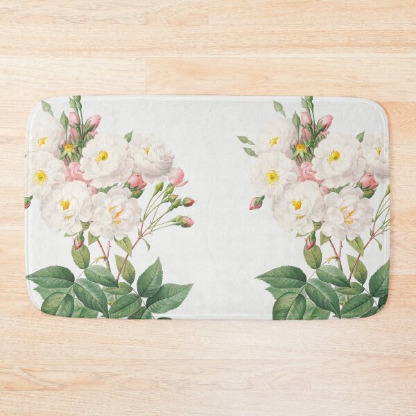 Item preview, ROSA NOISETTIA WHITE FLORAL WALL ART designed and sold by GamaArtDesign.