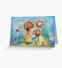 sun and sea Greeting Card