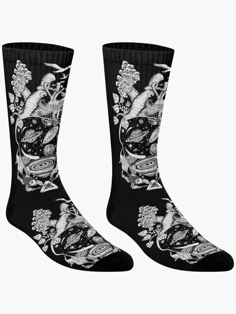 Thumbnail 3 of 5, Socks, Space Heart designed and sold by Ruta.