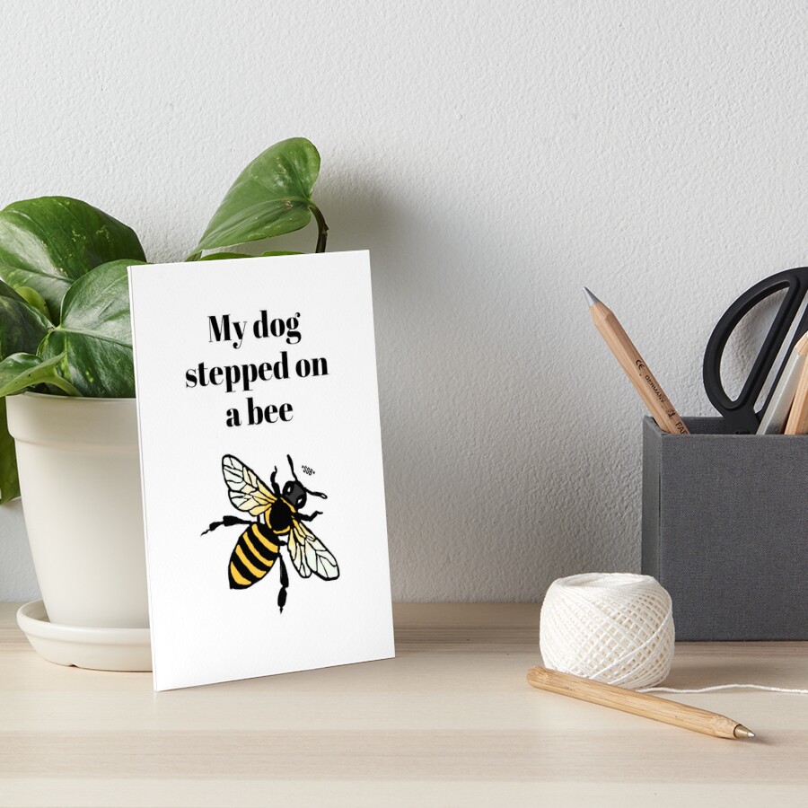 My dog stepped on a bee Postcard for Sale by LukjanovArt