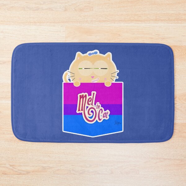 Item preview, Mel the Cat Coming Out Pocket Bisexual Flag designed and sold by elisagavi.