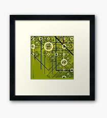 Green Geometry Framed Print