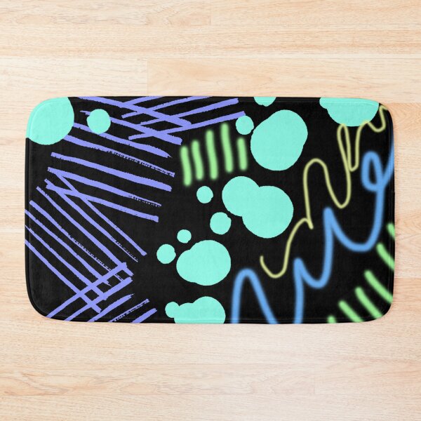 Item preview, Colorful Neon Glow Abstract Circles, Lines, and Squiggles on a Black Backdrop, made by EndlessEmporium  designed and sold by EndlessEmporium.